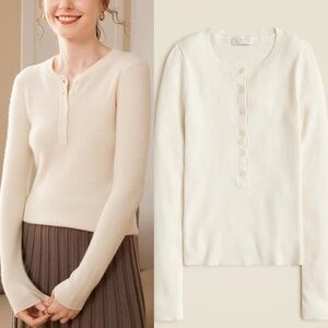 💫 J.CREW Henley Top - New 💫